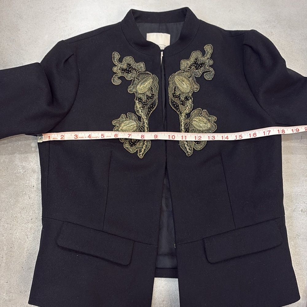 Banana Republic Wool black with gold embroidered jacket - Picture 9 of 9